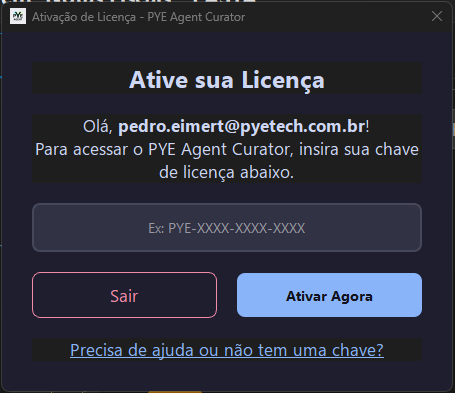 Ativação de Licença